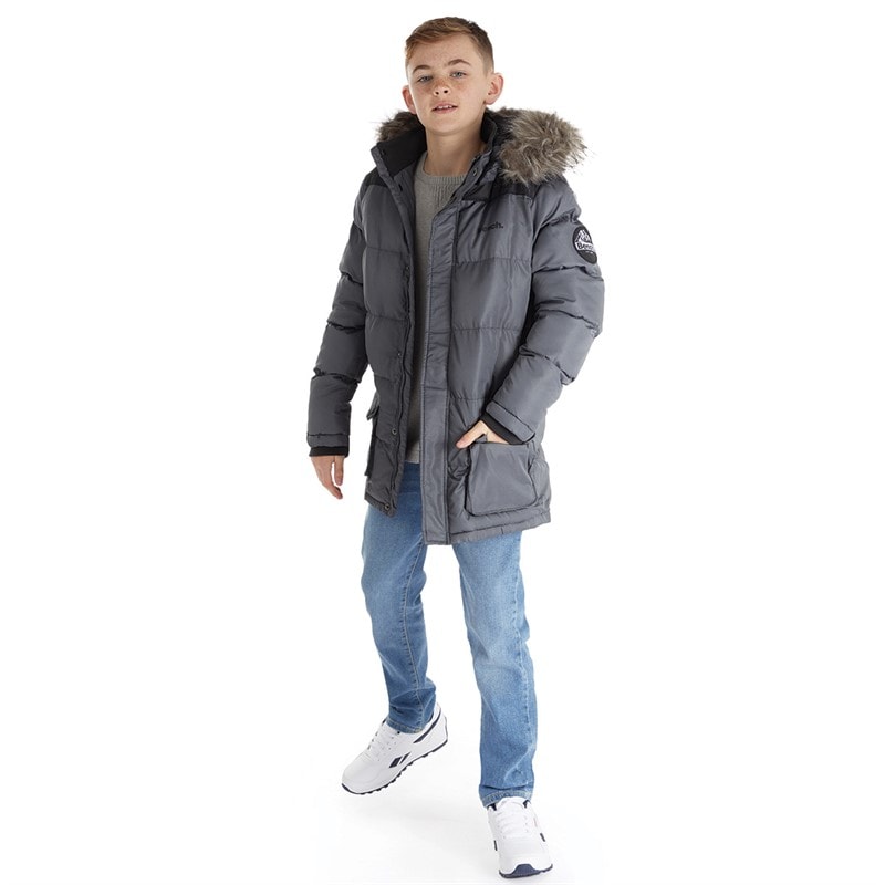 Bench Boys Axels Padded Parka Steel Grey - Image 4