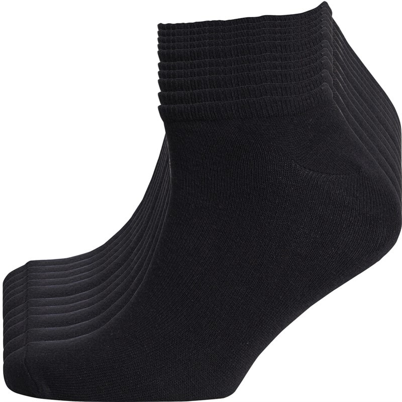 Bench Mens Olivier Ten Pack Trainer Liner Socks Black