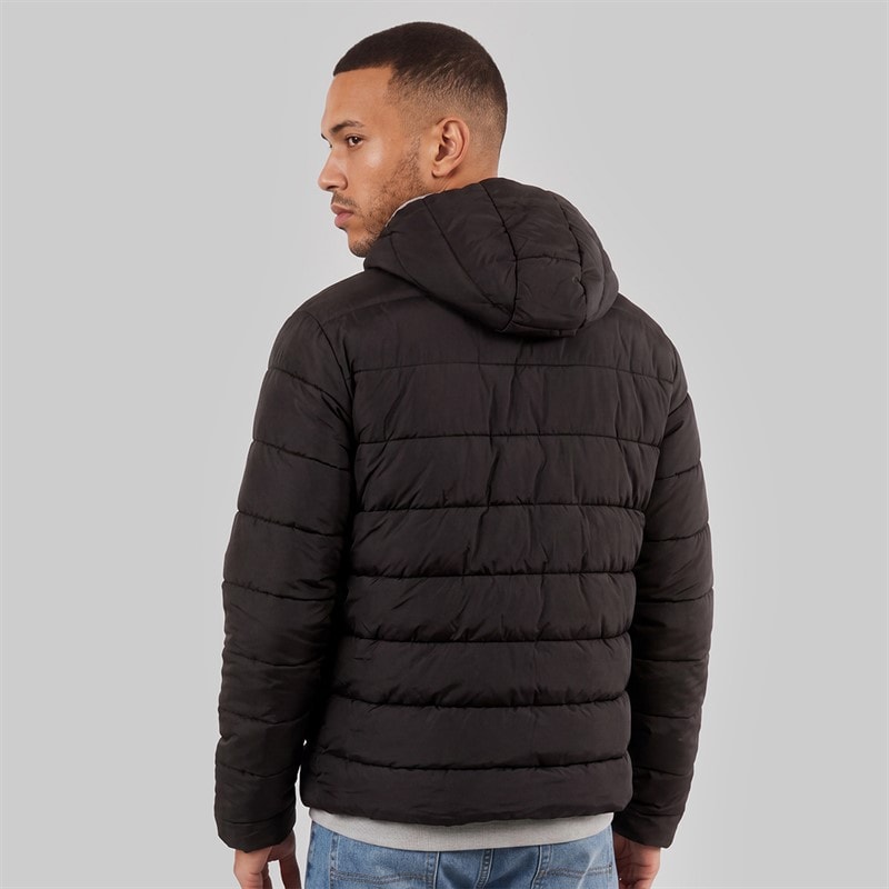 Bench Mens Gaudino Hooded Puffer Jacket Black - Image 2