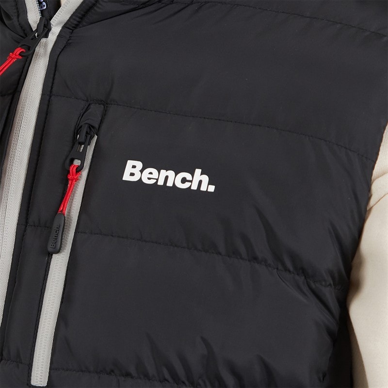 Bench Mens Galban Hooded Puffer Gilet Black - Image 5