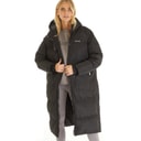 Bench Womens Dans Long Hooded Padded Coat Black