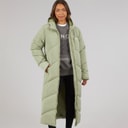 Bench Womens Eloraina Long Hooded Puffer Coat Light Khaki