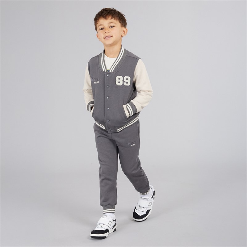 Bench Boys Varsity Jacket And Joggers Set Grey - Image 4