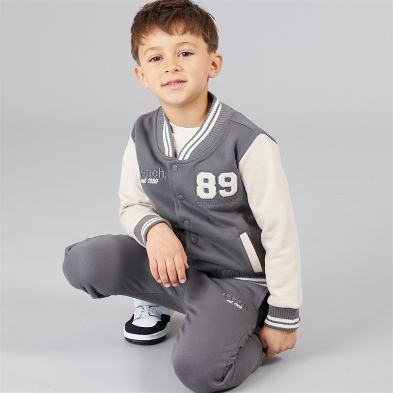 Bench Boys Varsity Jacket And Joggers Set Grey - Image 5
