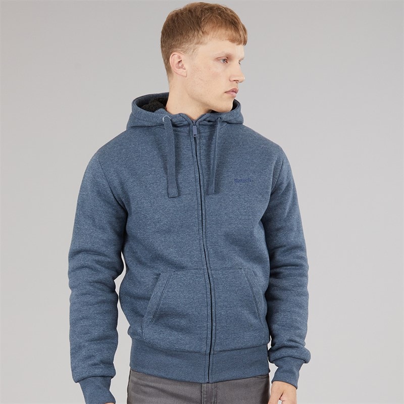 Bench Mens Baraz Hoodie Navy Marl