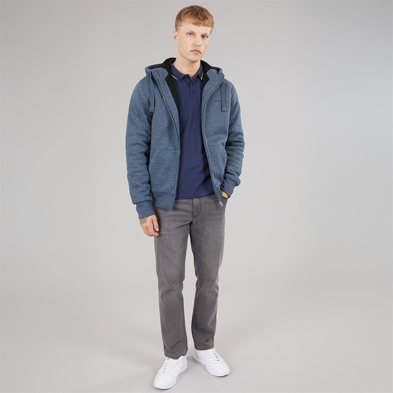 Bench Mens Baraz Hoodie Navy Marl - Image 4