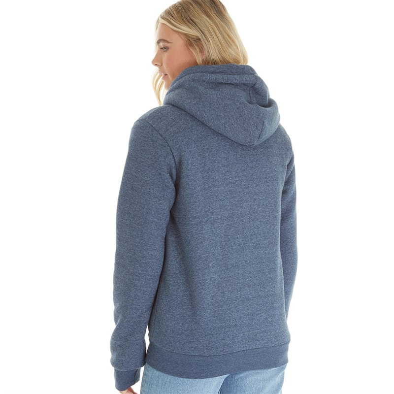 Bench Womens Mintz Teddy Lined Zip Thru Hoodie Navy Marl - Image 2