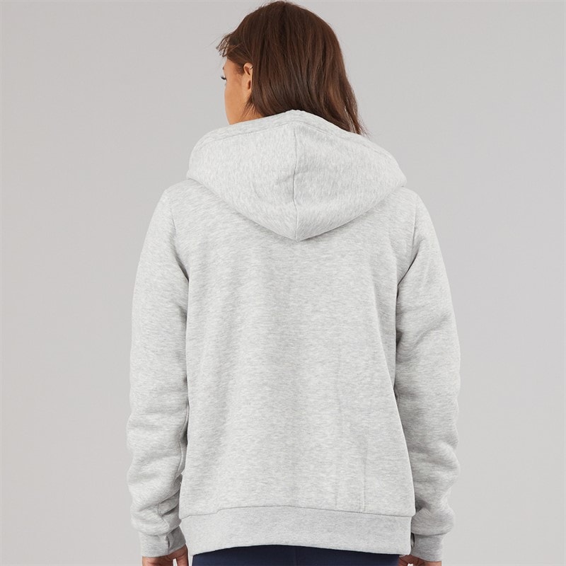 Bench Womens Mintz Teddy Lined Zip Thru Hoodie Grey Marl - Image 2
