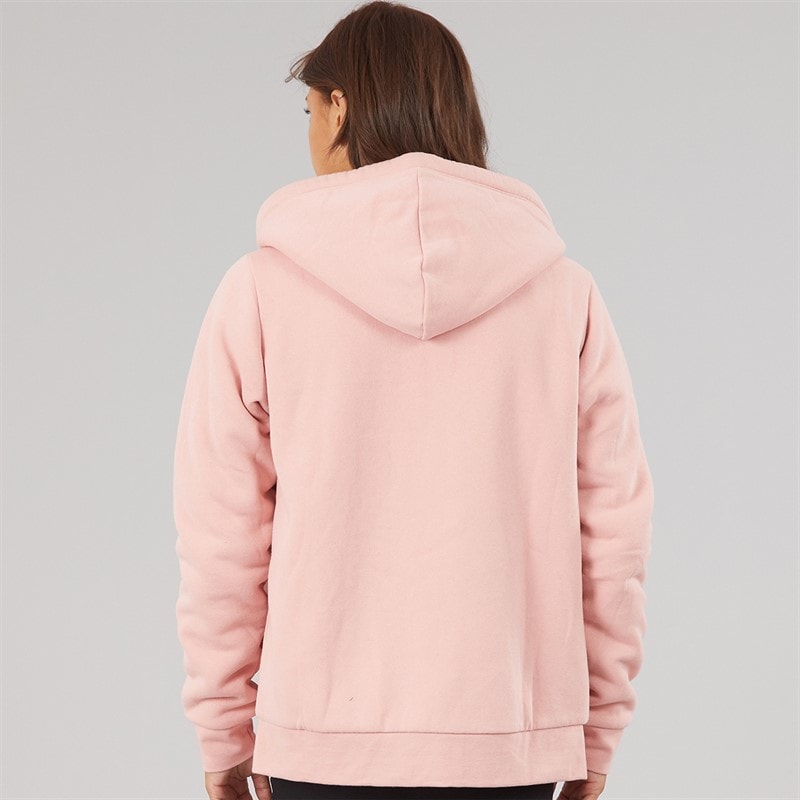 Bench Womens Mintz Teddy Lined Zip Thru Hoodie Blush - Image 2
