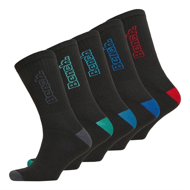 Bench Mens Atlas Ten Pack Cushioned Crew Socks Black/Multi - Image 2