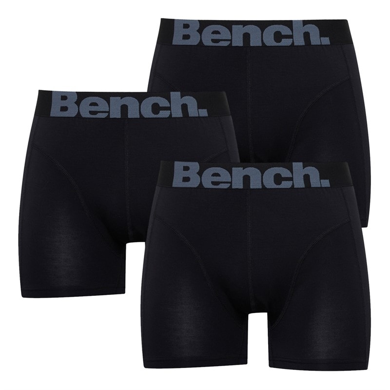 Bench Mens Eden Three Pack Bamboo Boxers Black - Image 1