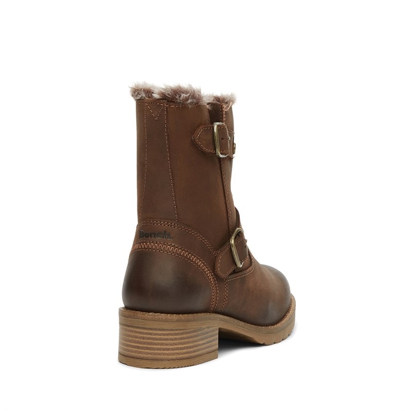 Bench Womens Warley Buckled Boots Brown - Image 3