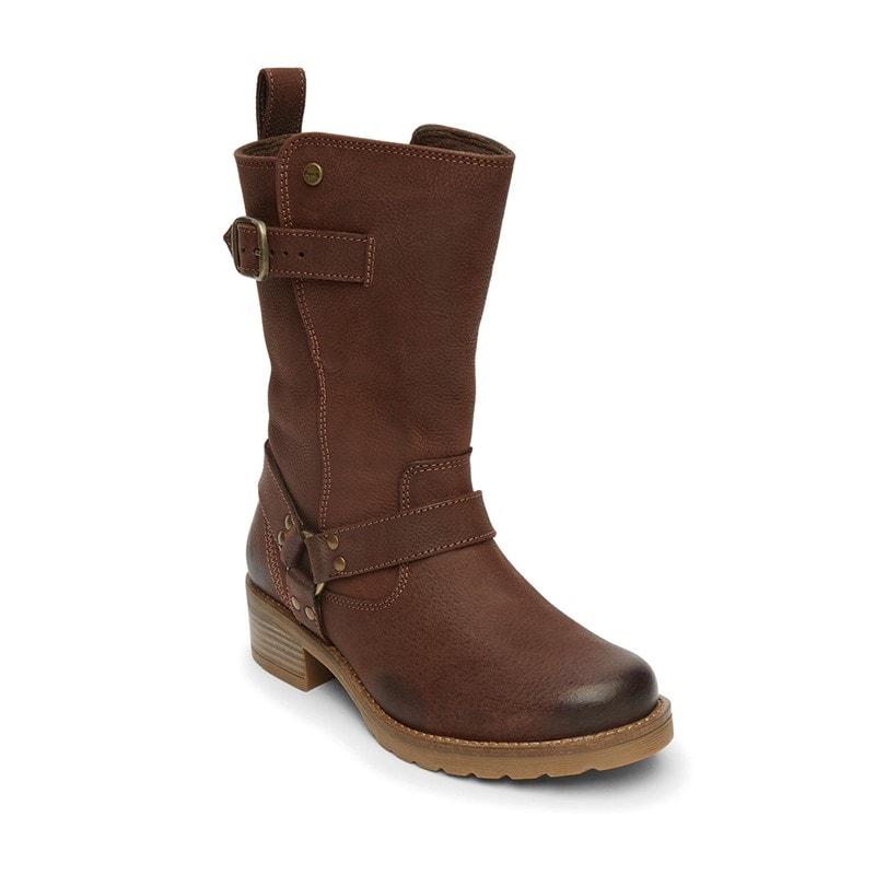 Bench Womens Wardour Buckled Biker Boots Brown - Image 4