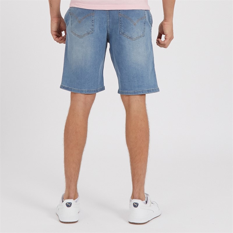 Bench Mens Javid Denim Shorts Midwash - Image 2