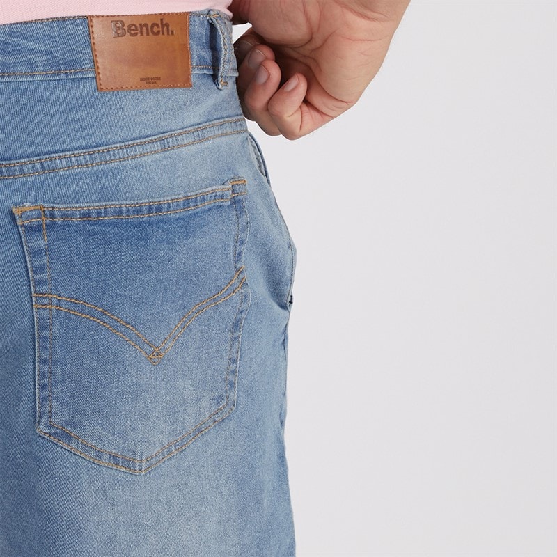 Bench Mens Javid Denim Shorts Midwash - Image 3
