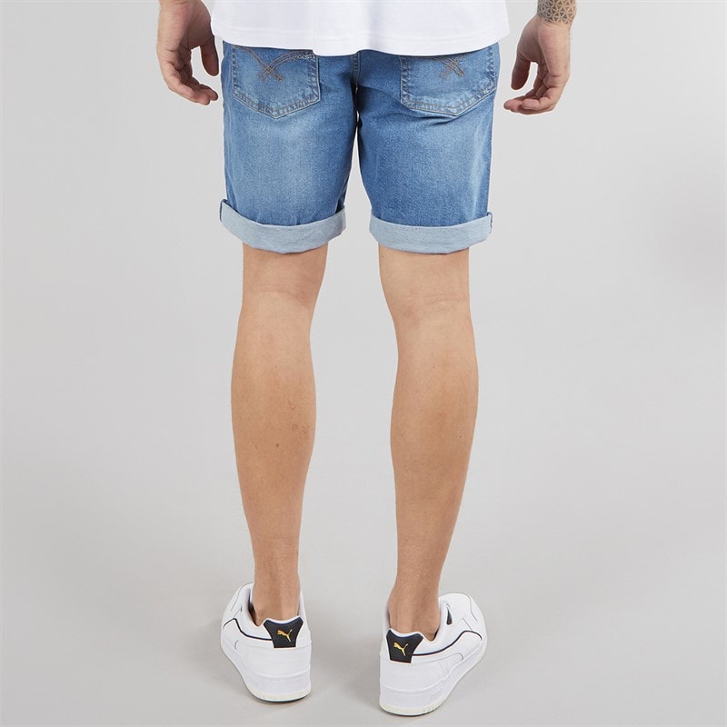 Bench Mens Vargel Denim Shorts Midwash - Image 2