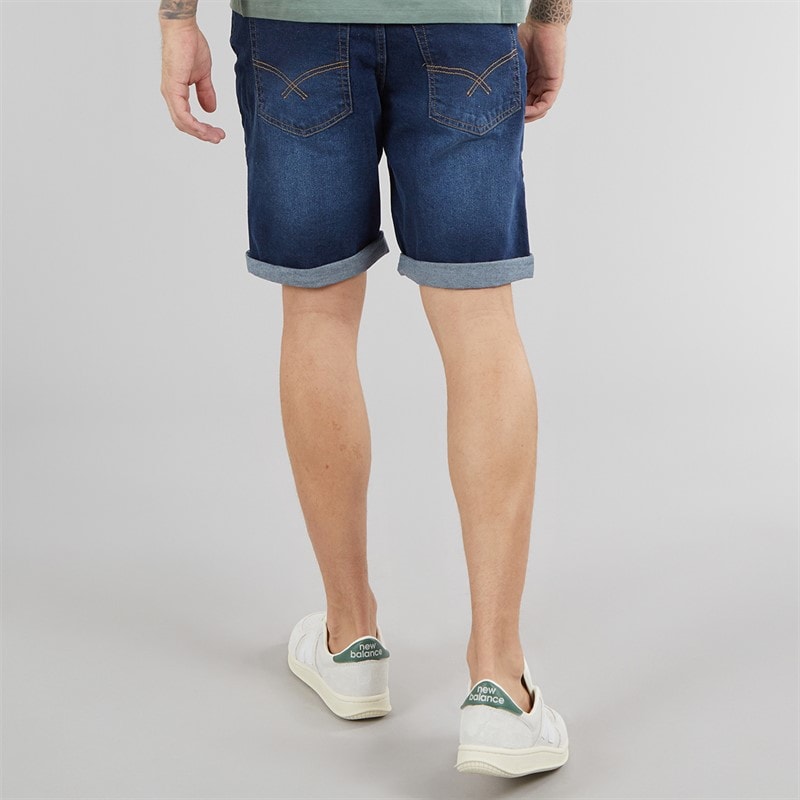 Bench Mens Vargel Denim Shorts Darkwash - Image 2