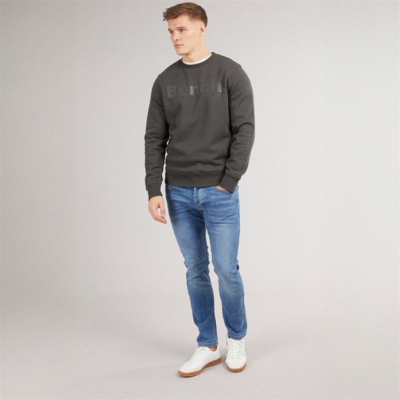 Bench Mens Elado Sweatshirt Dark Grey - Image 4