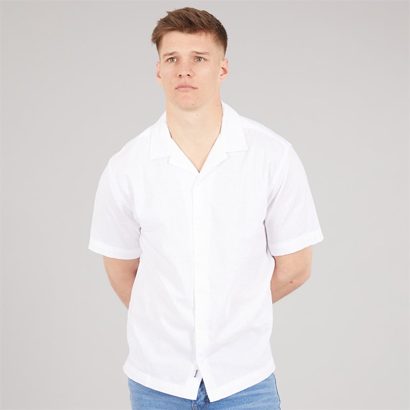 Bench Mens Auxin Short Sleeve Shirt White