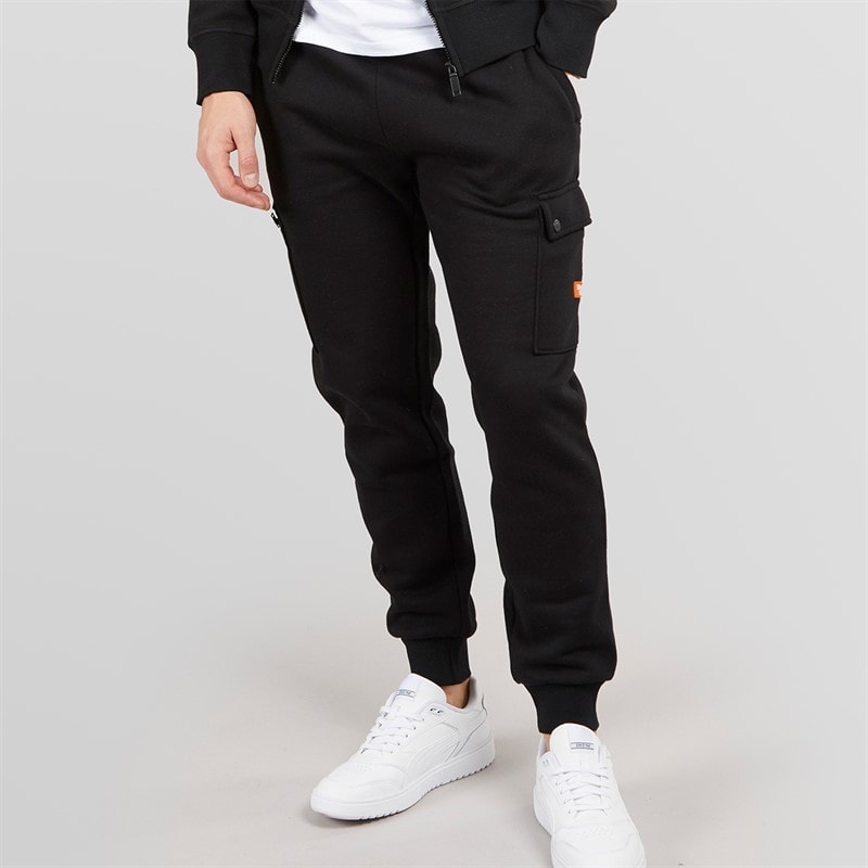 Bench Mens Aplev Cargo Joggers Black - Image 1