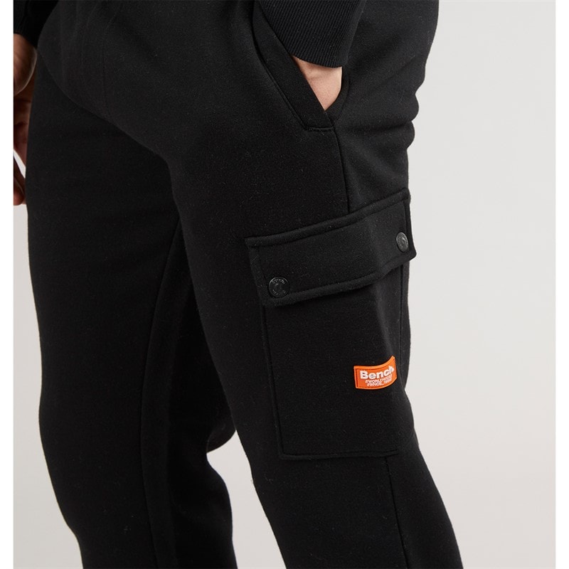 Bench Mens Aplev Cargo Joggers Black - Image 3