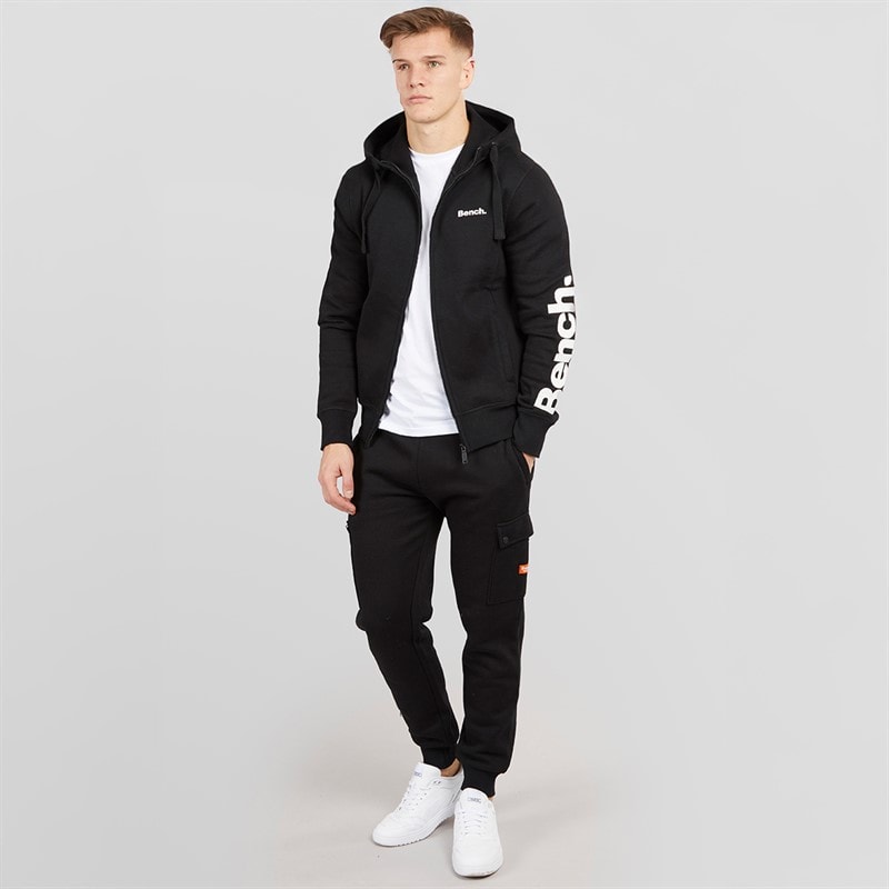 Bench Mens Aplev Cargo Joggers Black - Image 4