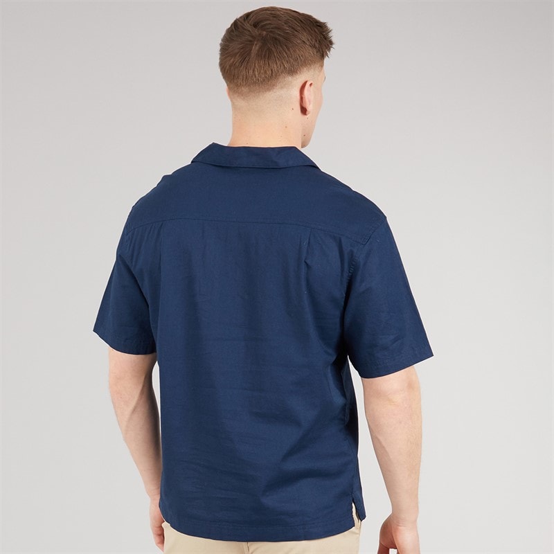 Bench Mens Auxin Short Sleeve Shirt Navy - Image 2