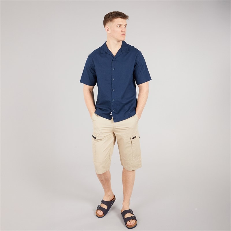 Bench Mens Auxin Short Sleeve Shirt Navy - Image 4
