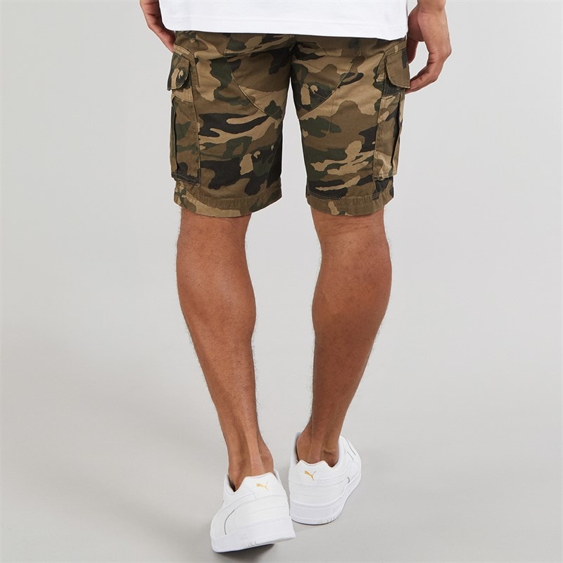 Bench Mens Noahs Cargo Shorts Khaki Camo - Image 2