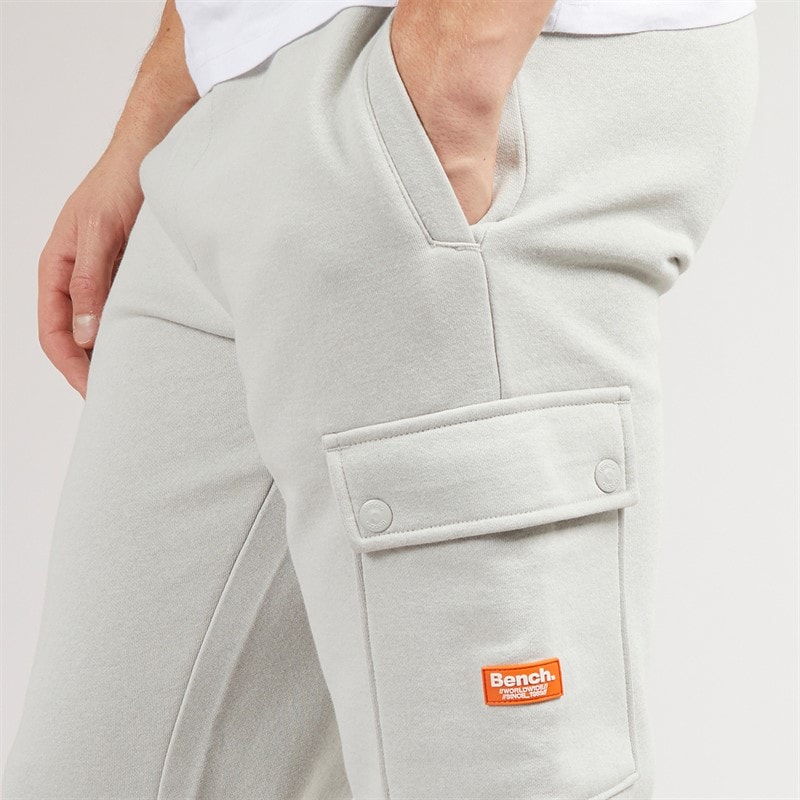 Bench Mens Aplev Cargo Joggers Frost Grey - Image 3