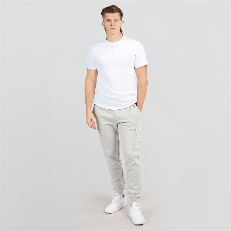 Bench Mens Aplev Cargo Joggers Frost Grey - Image 4