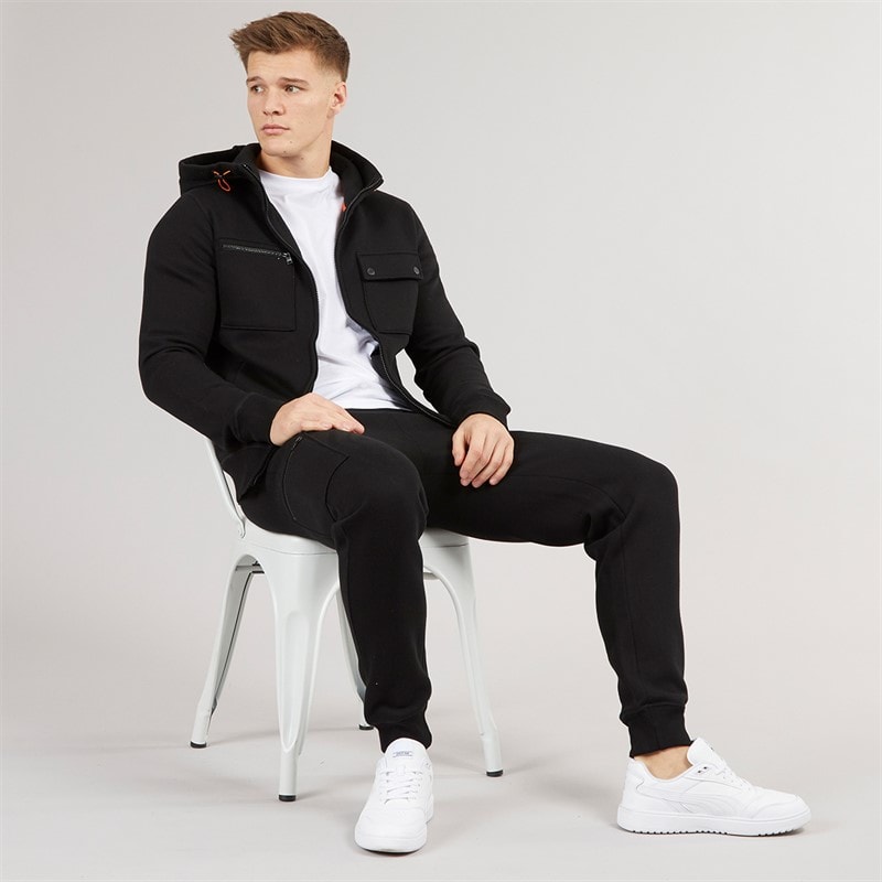 Bench Mens Jarlev Tracksuit Black - Image 1