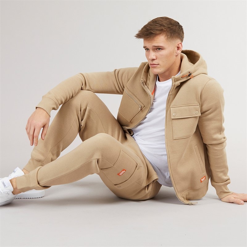 Bench Mens Jarlev Tracksuit Stone - Image 1