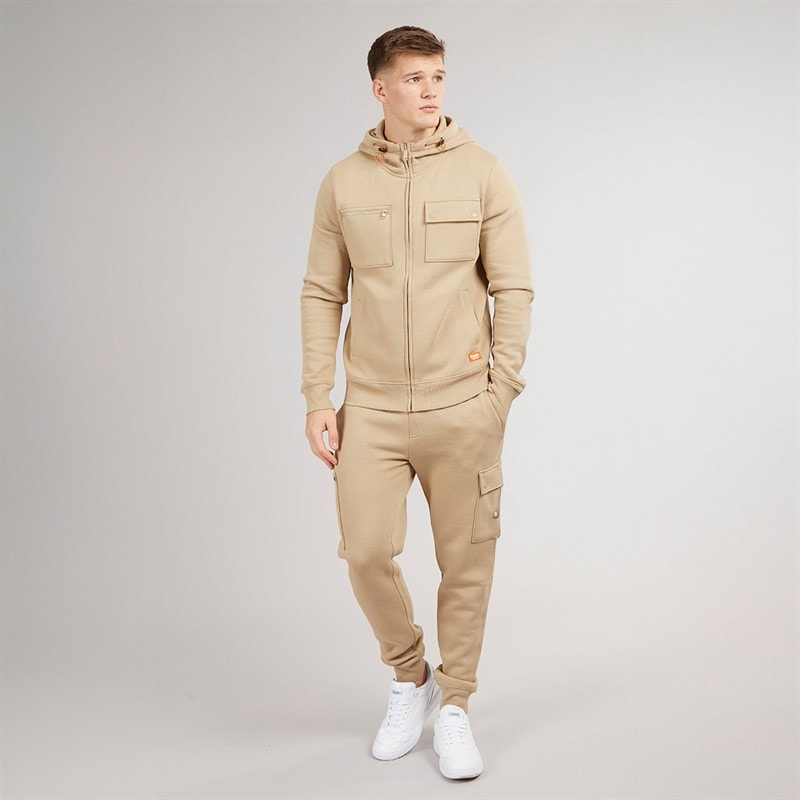 Bench Mens Jarlev Tracksuit Stone - Image 4