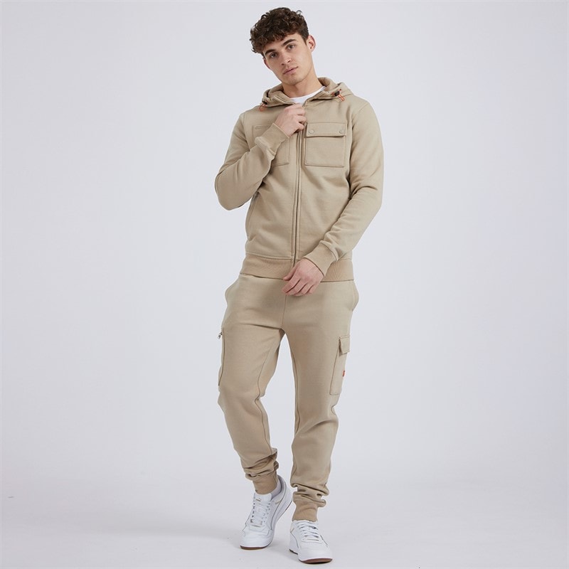 Bench Mens Jarlev Tracksuit Stone - Image 5