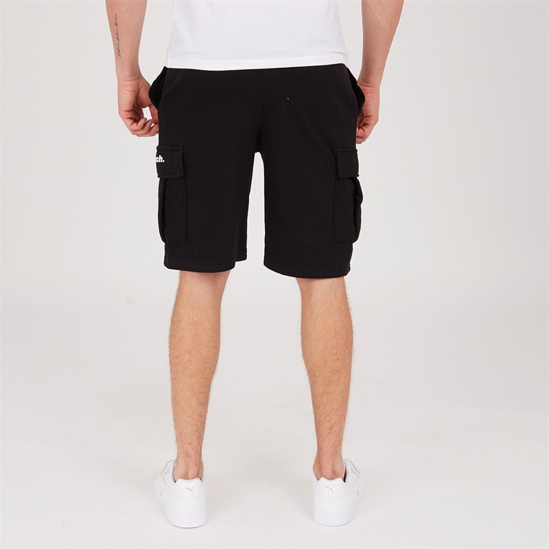Bench Mens Tollson Fleece Shorts Black - Image 2