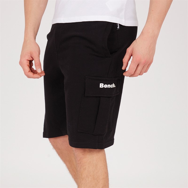 Bench Mens Tollson Fleece Shorts Black - Image 3