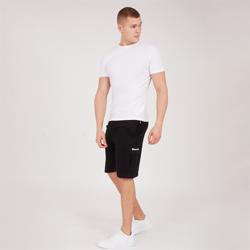 Bench Mens Tollson Fleece Shorts Black - Image 4