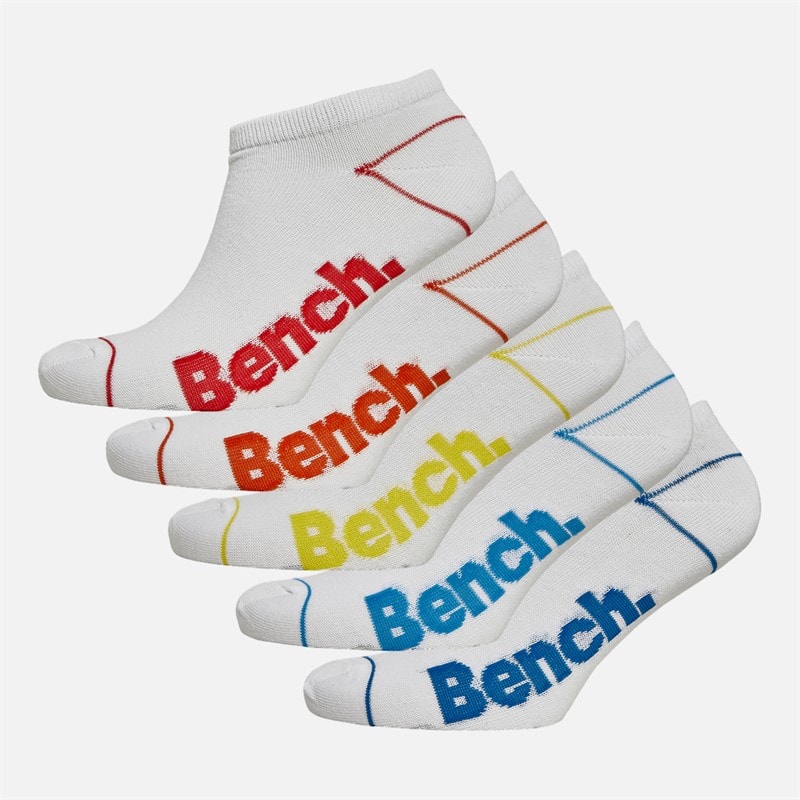 Bench Boys Merred Five Pack Trainer Socks White