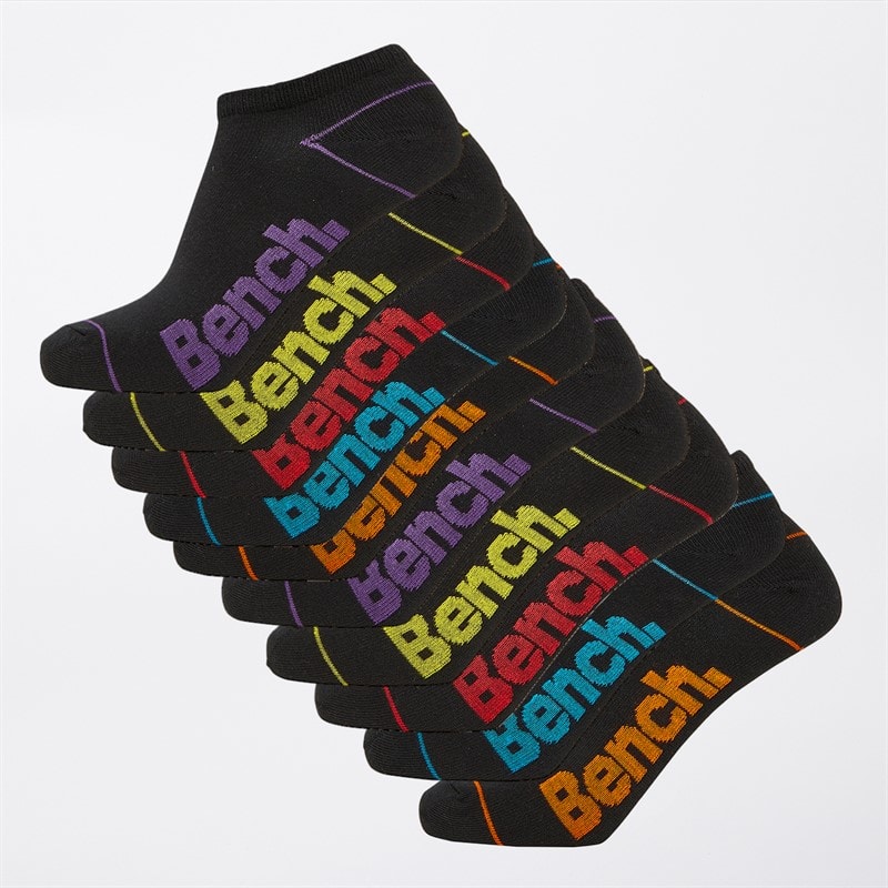 Bench Junior Boys Grommet Ten Pack Trainer Socks Black/Multi - Image 1