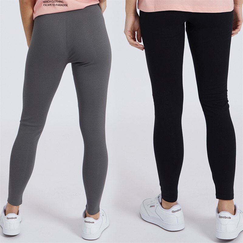 Bench Womens Tamna Two Pack Leggings Black/Charcoal - Image 2