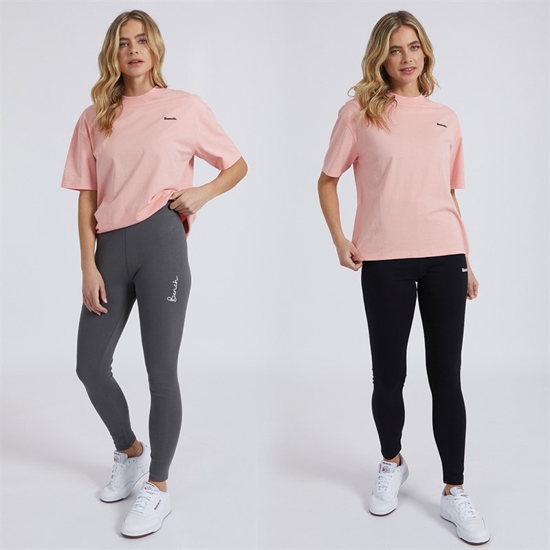 Bench Womens Tamna Two Pack Leggings Black/Charcoal - Image 4