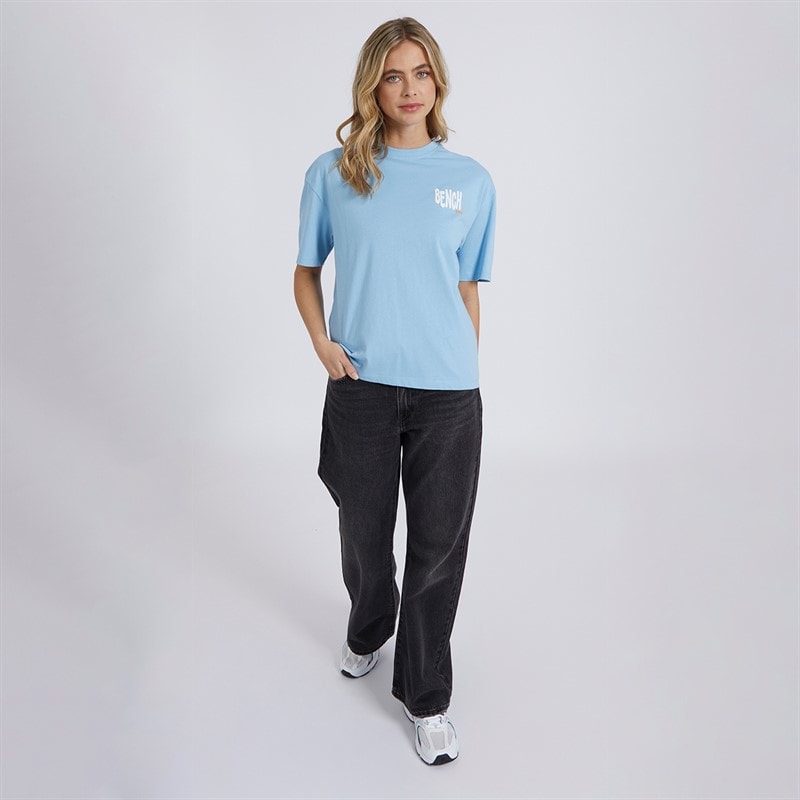 Bench Womens Nanala T-Shirt Bright Blue - Image 4