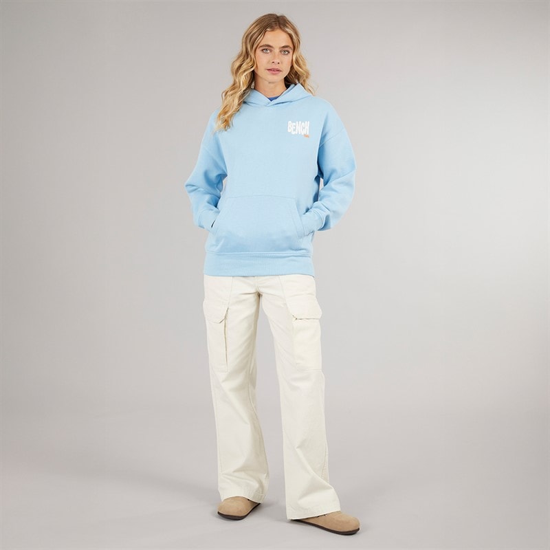 Bench Womens Italia Hoodie Bright Blue - Image 4