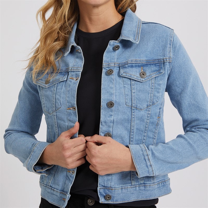 Bench Womens Laura Denim Jacket Mid Blue - Image 3
