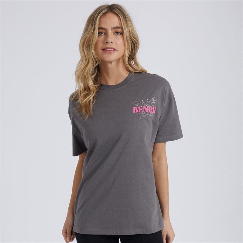 Bench Womens Kemi T-Shirt Charcoal - Image 2
