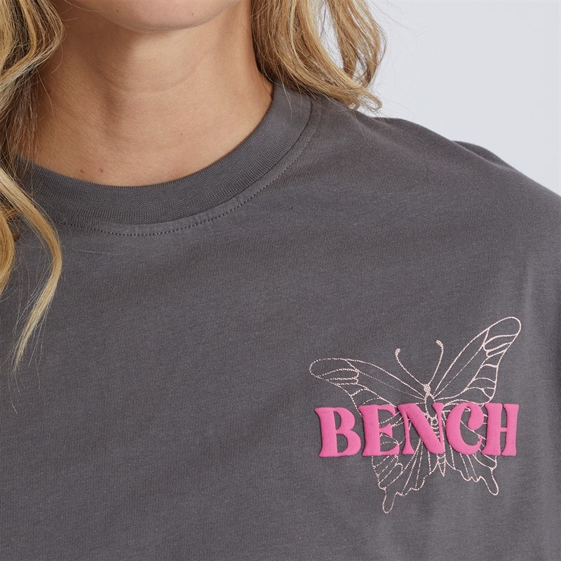 Bench Womens Kemi T-Shirt Charcoal - Image 3