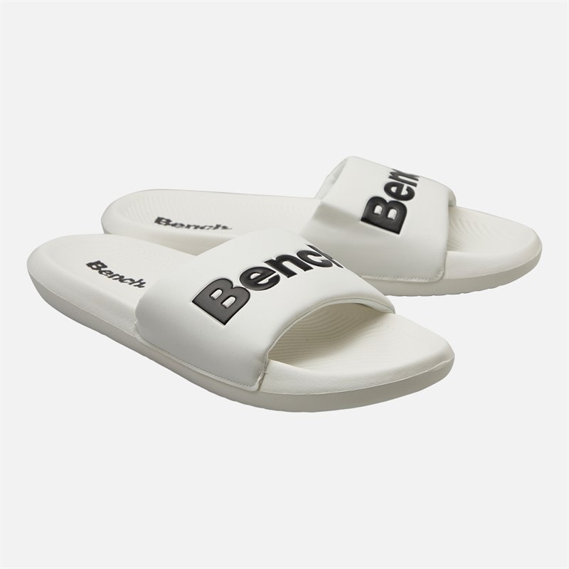Bench Mens Cruise Sliders White/White/Black