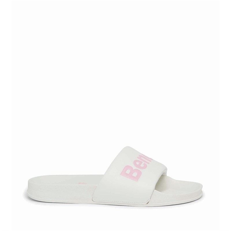 Bench Womens Calypso Sliders White/Pink - Image 5