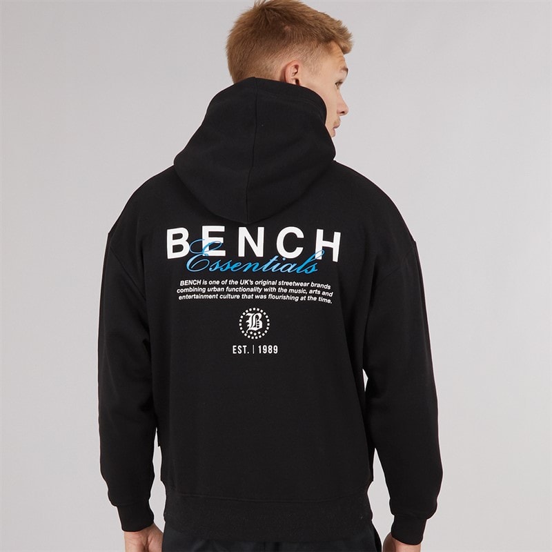 Bench Mens Ledall 1989 Hoodie Black - Image 2